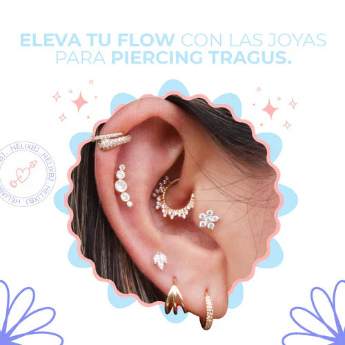 Joyas para piercing tragus: tendencias, materiales y cómo elegir la ideal