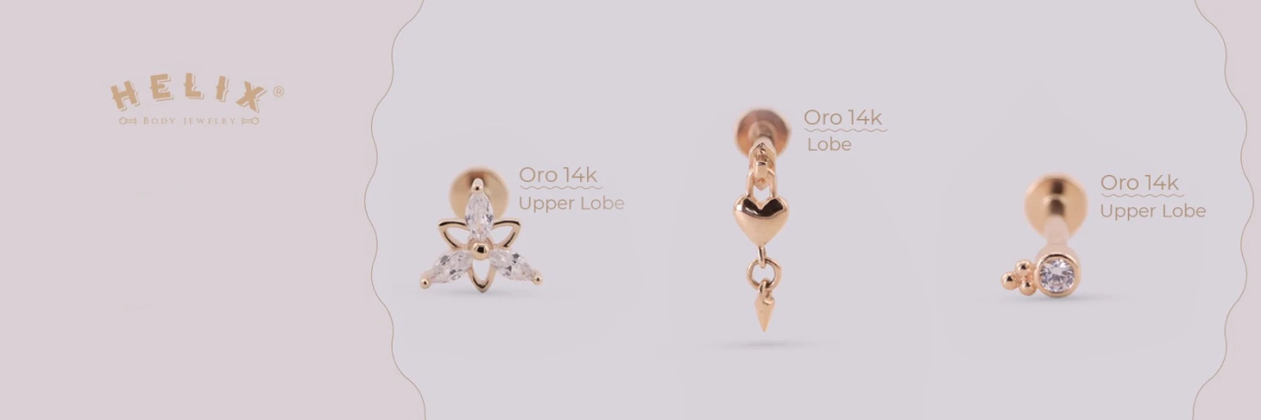 Luxury Piercing en Oro 14K