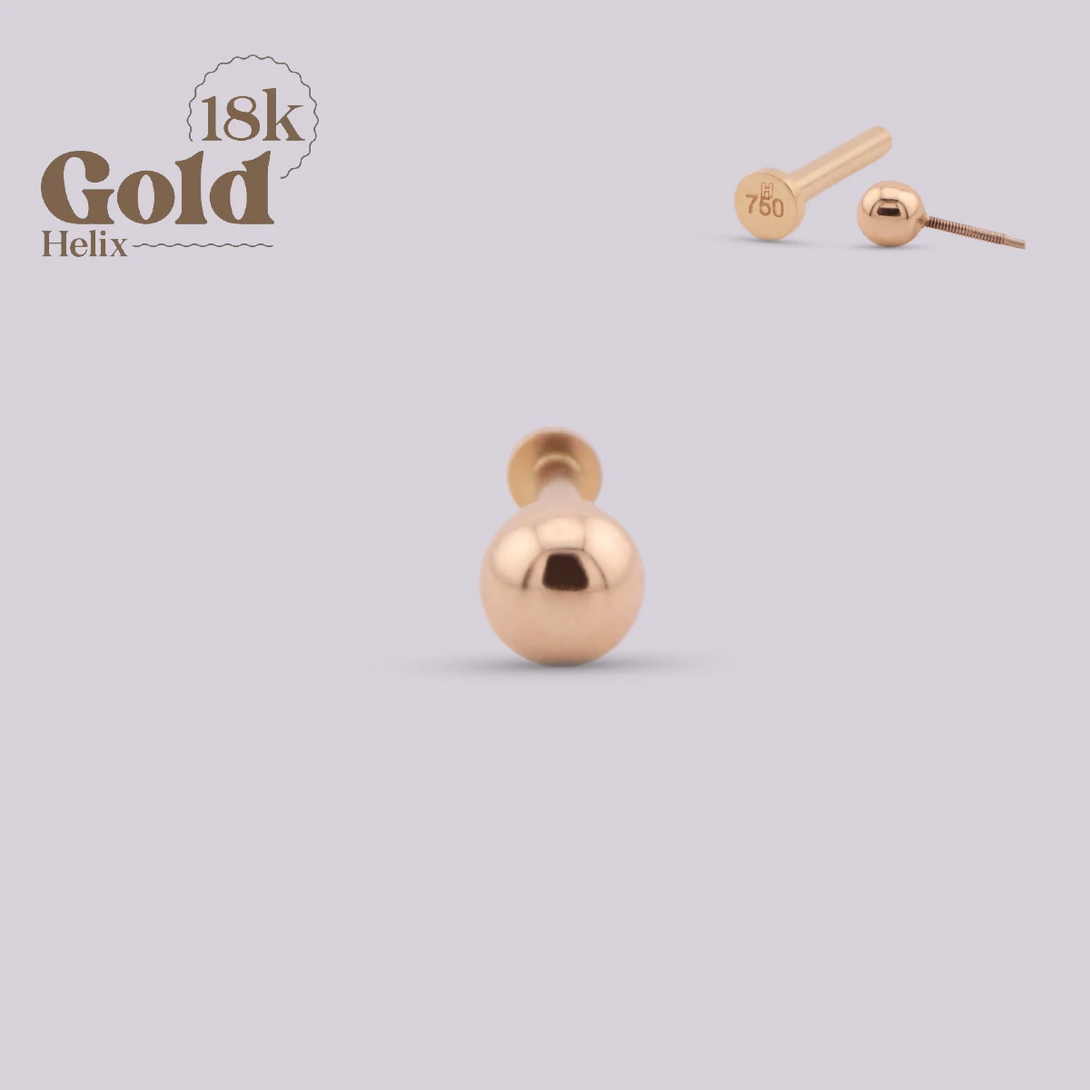 18k gold ear piercing jewelry