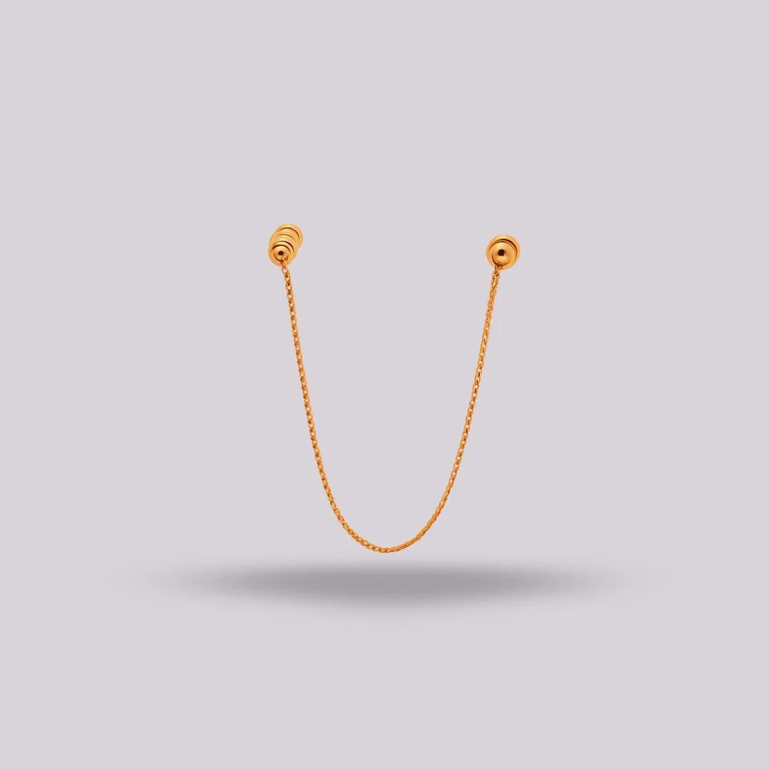 Cadena Veneciana en Oro Italiano – Conector para Piercings