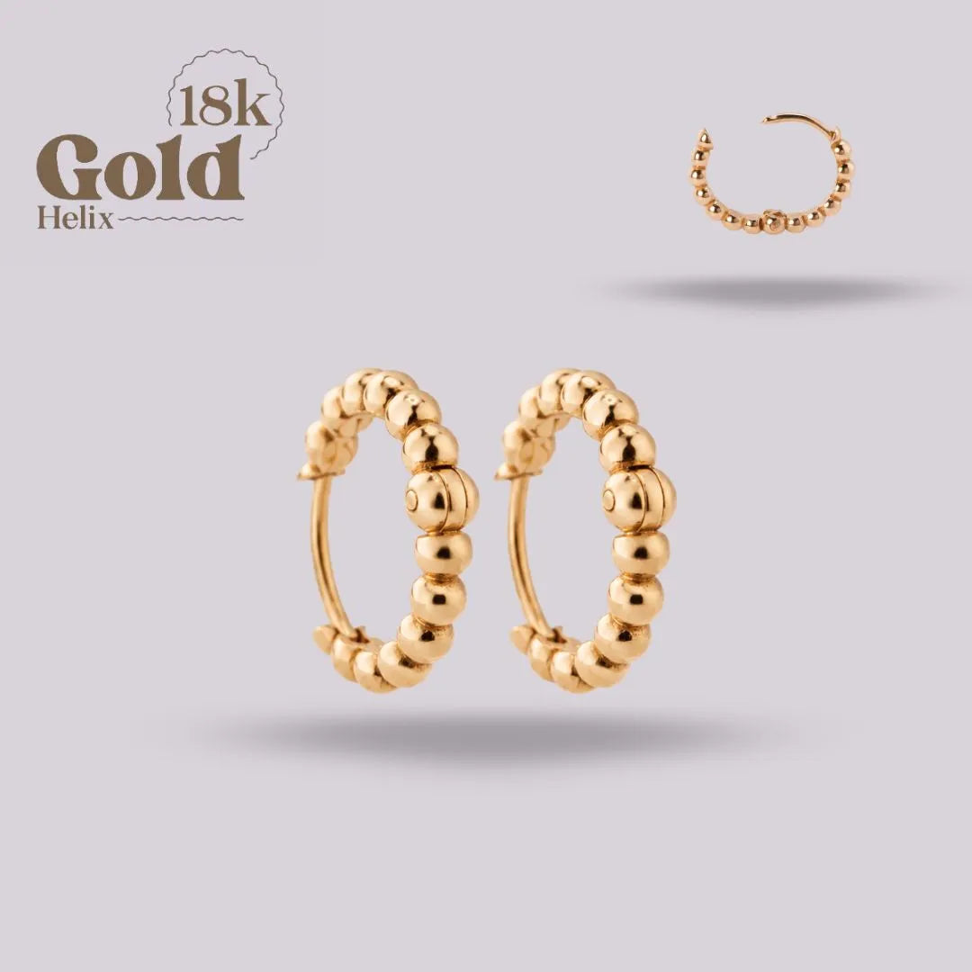 Candongas con relieve ORO 18K