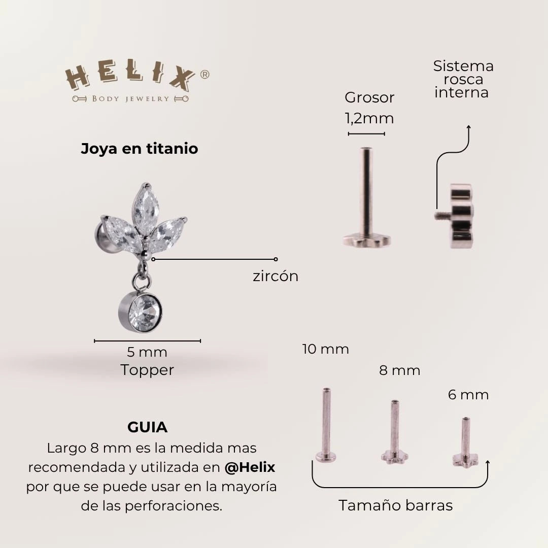 Labret Marquesa con Colgante