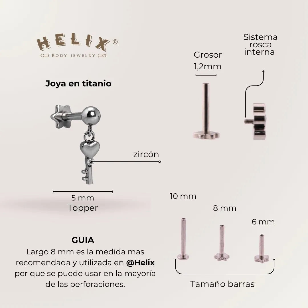 Labret Llave Colgante