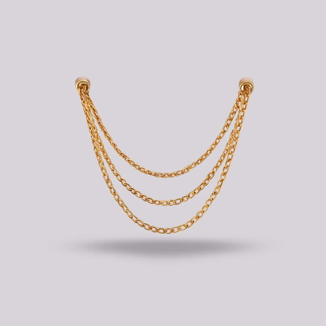 Luxury Italian Gold Triple Cuban Link Chain