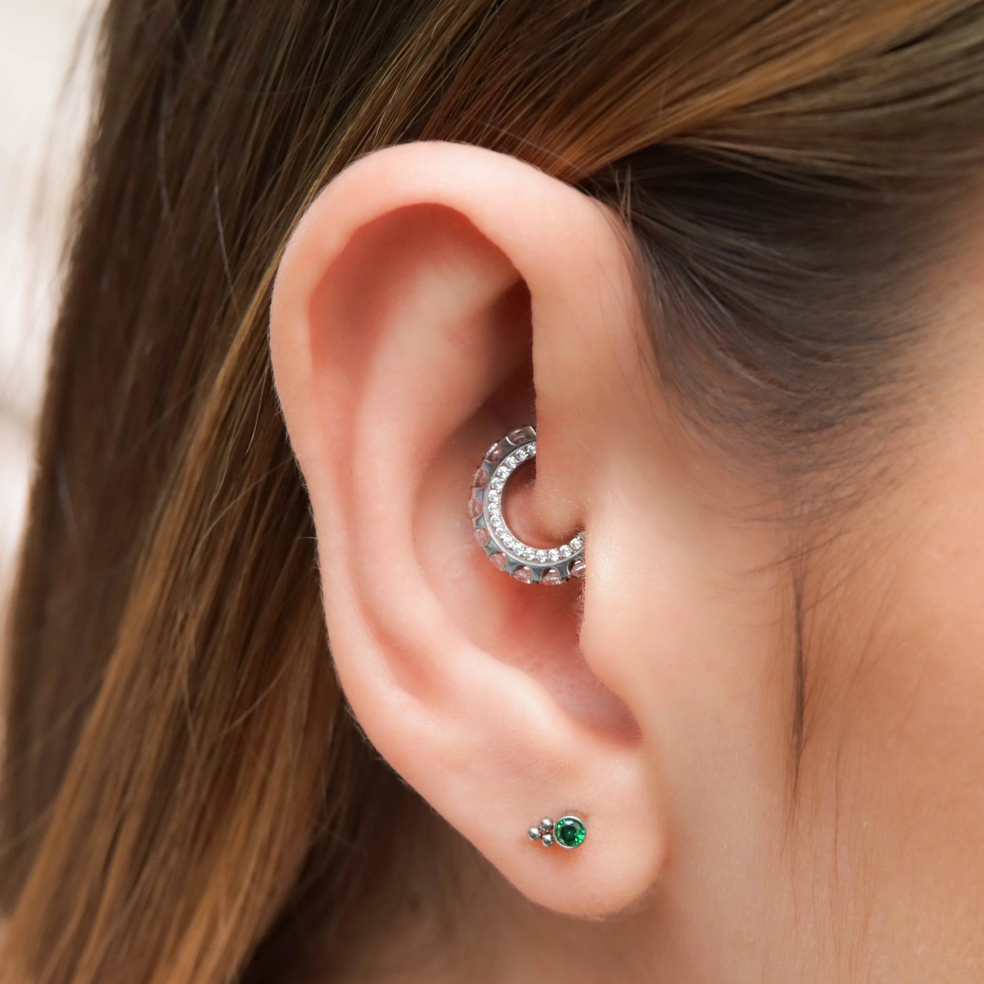 Titanium Mini Green Labret