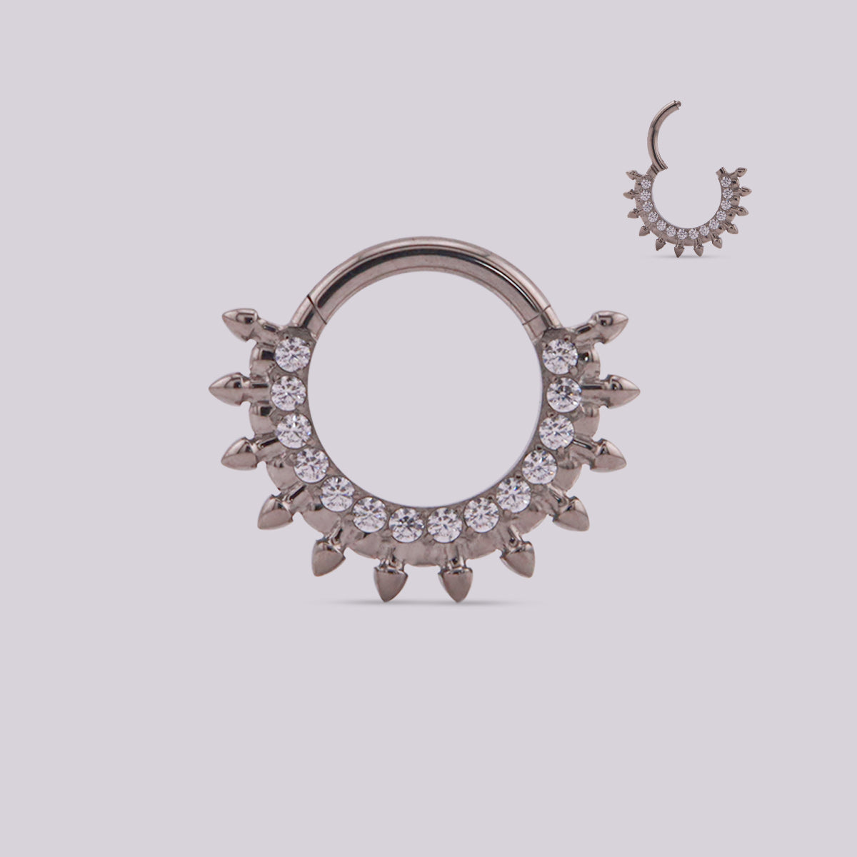 Aro Sol en Titanio Grado Implante para Daith y Septum