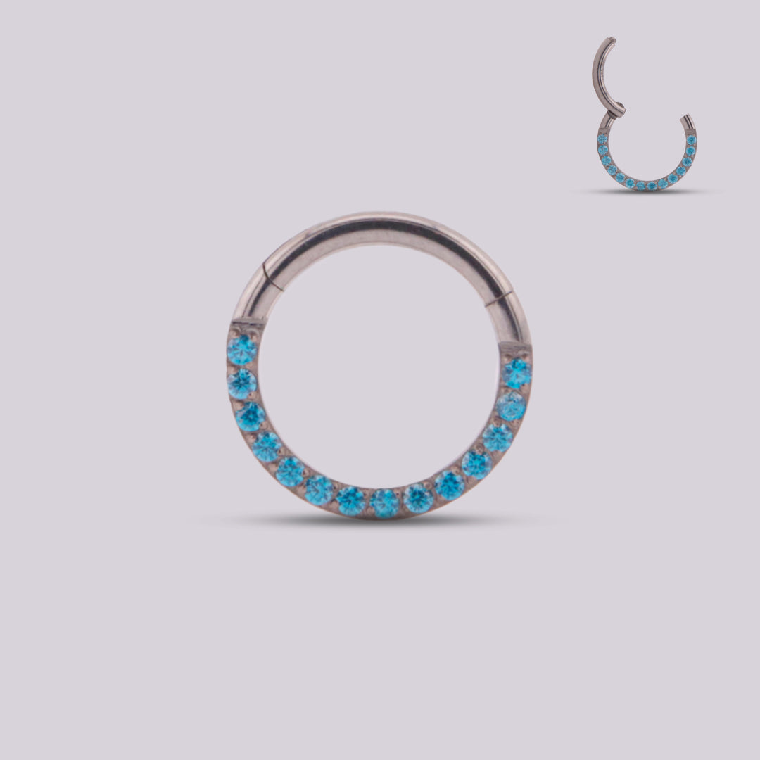 Aro Clicker DANNA en Titanio con Zirconias Frontales