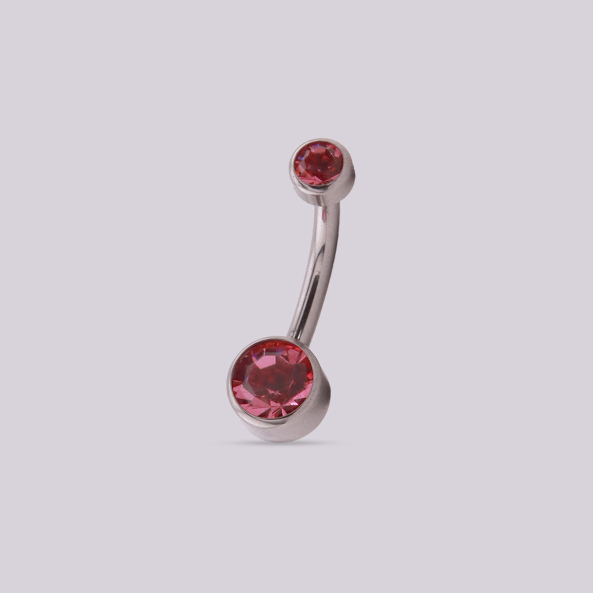 Elegant Pink Navel Piercing in Titanium