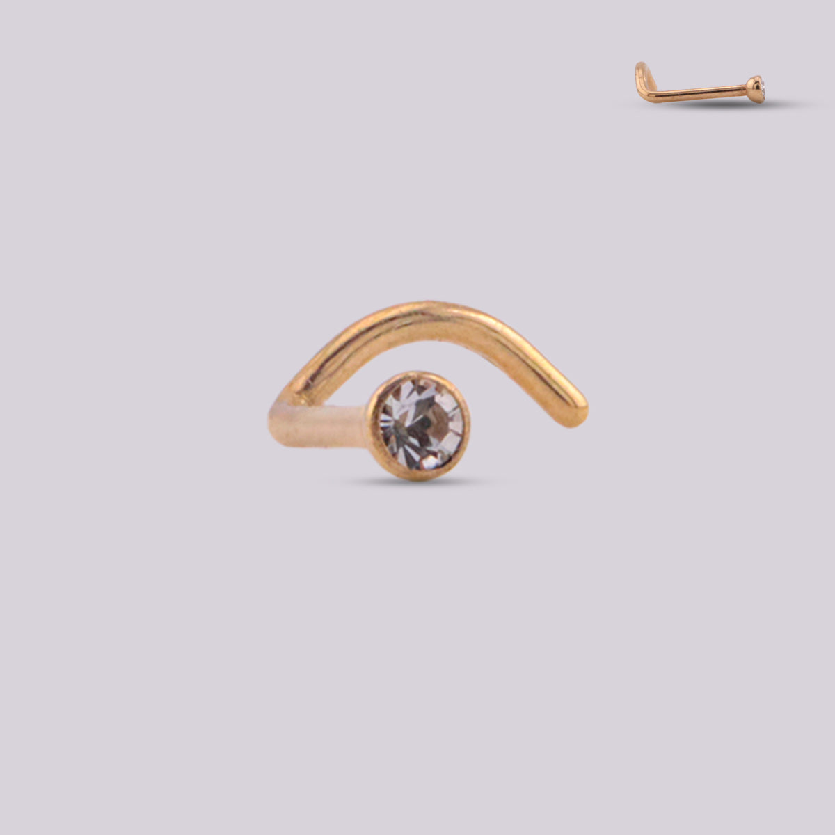 Nostril Chispa Dorada en Titanio – Dorado