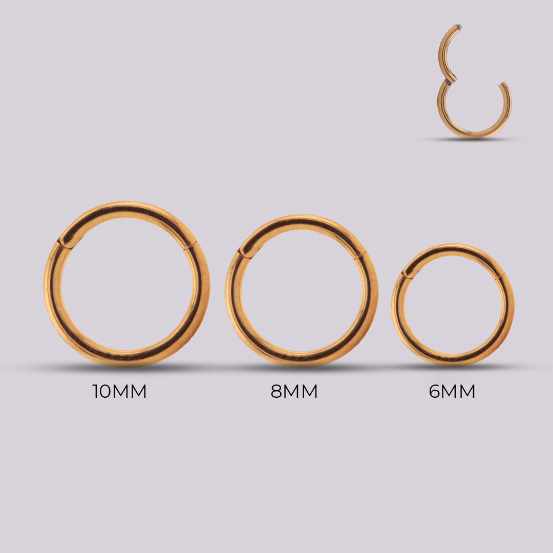 Aro Clicker Básico en Titanio Dorado