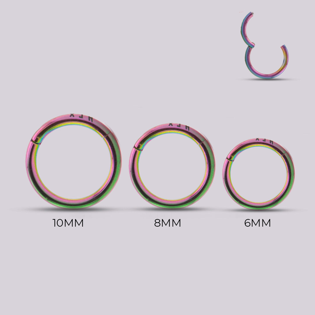Aro Clicker Básico Multicolor en Titanio