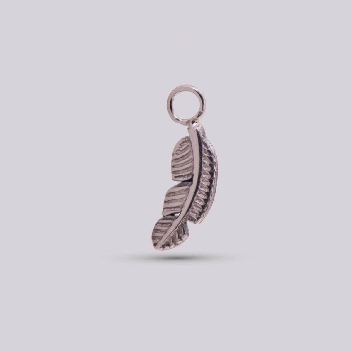 Charm Hoja en Titanio – Plateado y Dorado