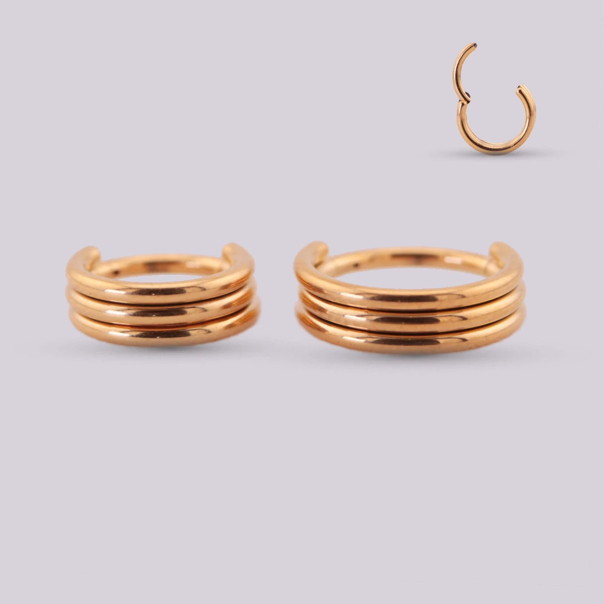 Aro Clicker Mystic en Titanio – Dorado y Plateado