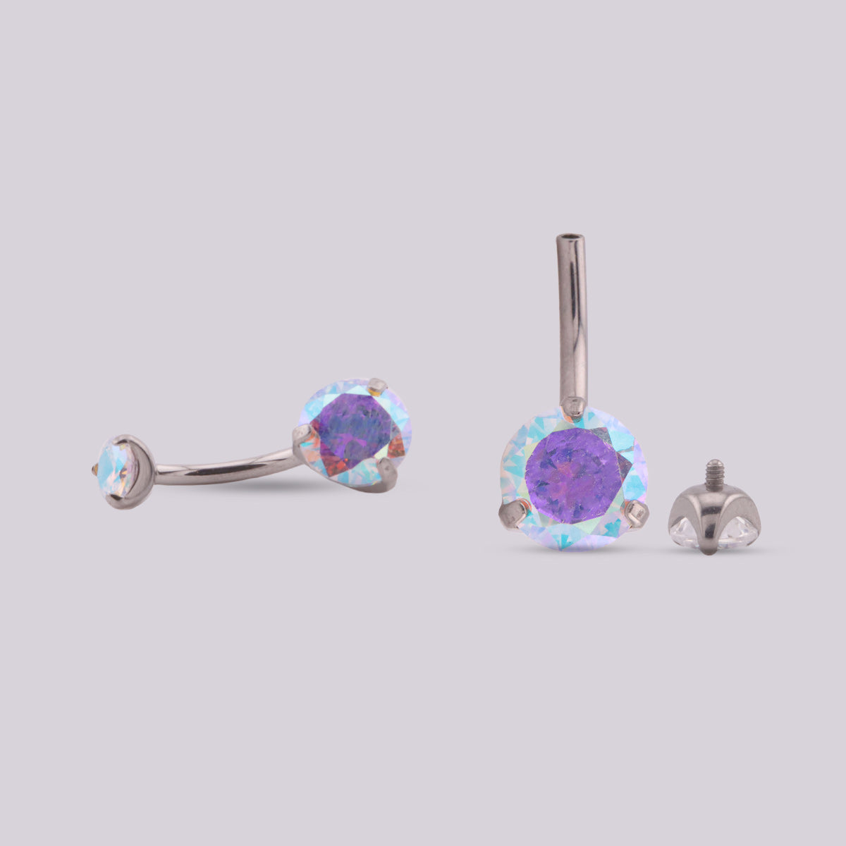 Titanium Snow Navel Piercing