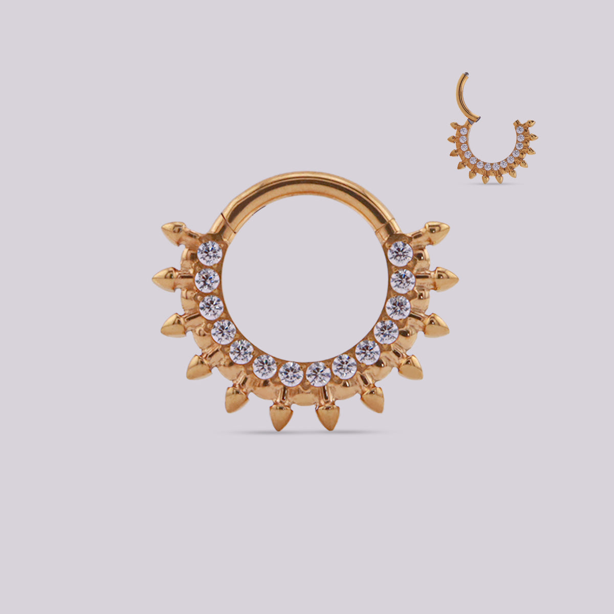 Aro Sol en Titanio Grado Implante para Daith y Septum