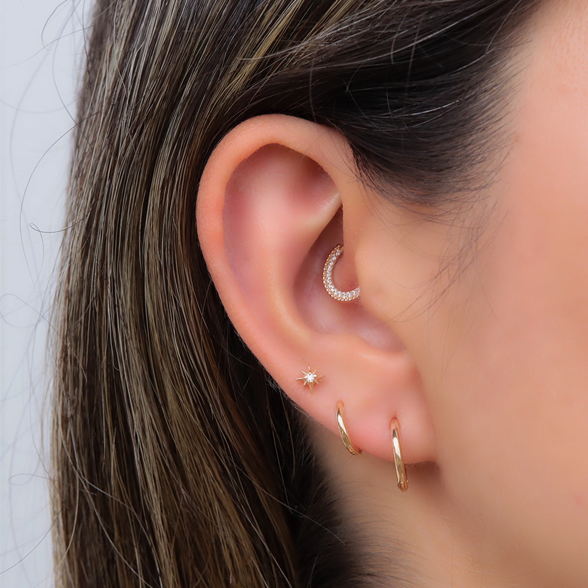 Arete Clicker de Oro 18K 6mm