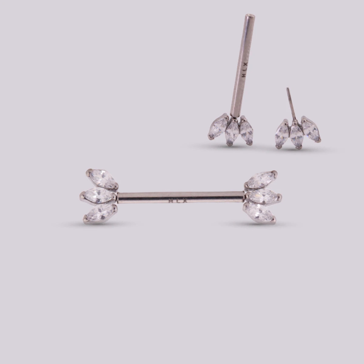 Piercing para Pezón Fiori en Titanio – Plateado