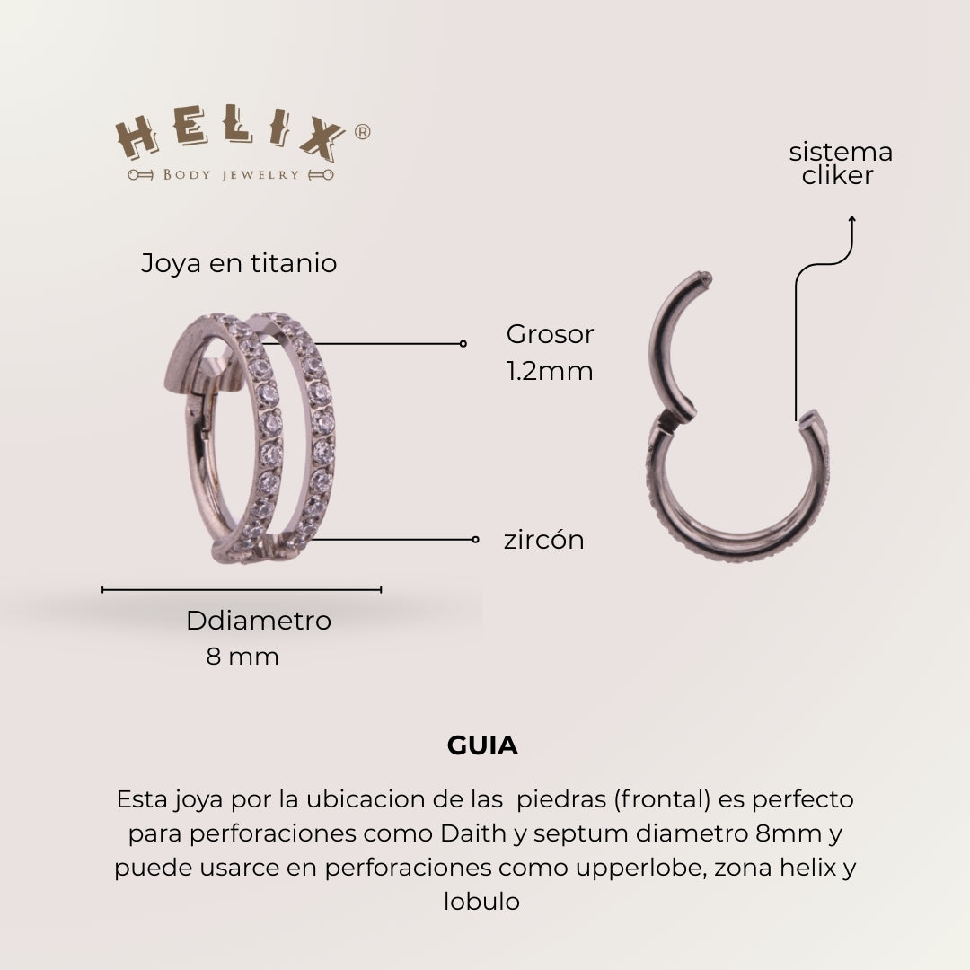 Aro Fresia en Titanio Grado Implante con Doble Zirconia
