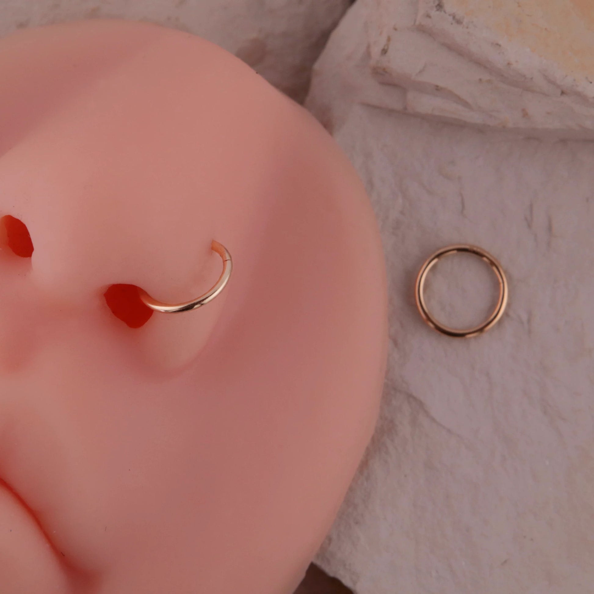 Aro Clicker Luxury Oro 14K para Nariz