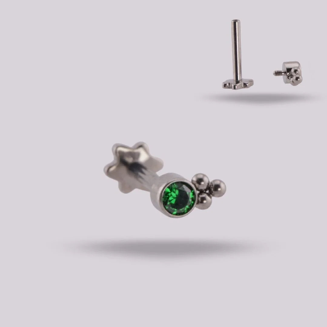 Titanium Mini Green Labret