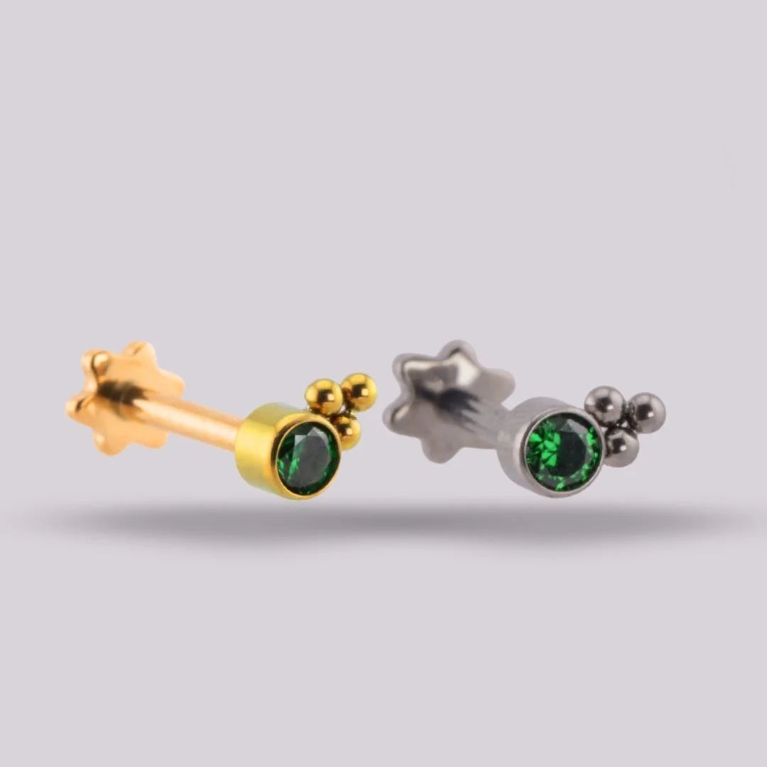 Titanium Mini Green Labret