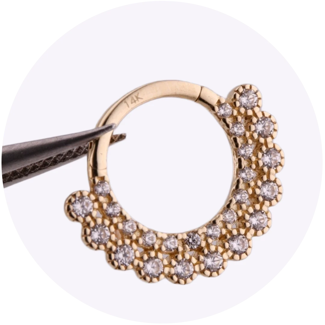 14K Gold Luxury Piercing