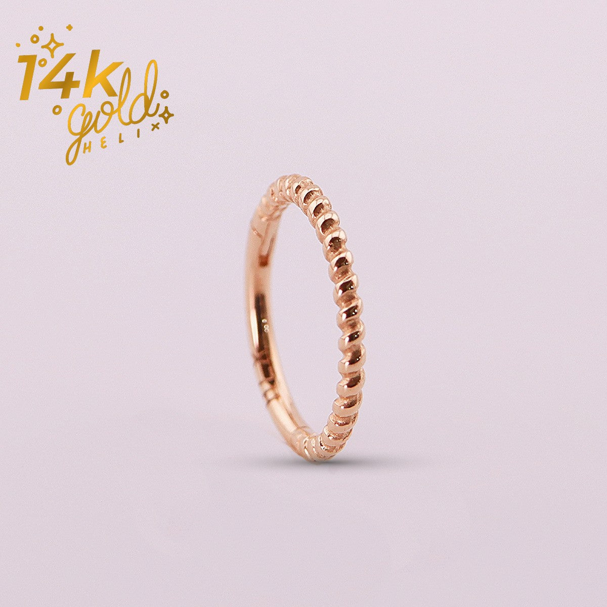 Aro Braid Luxury Oro 14K para Nariz