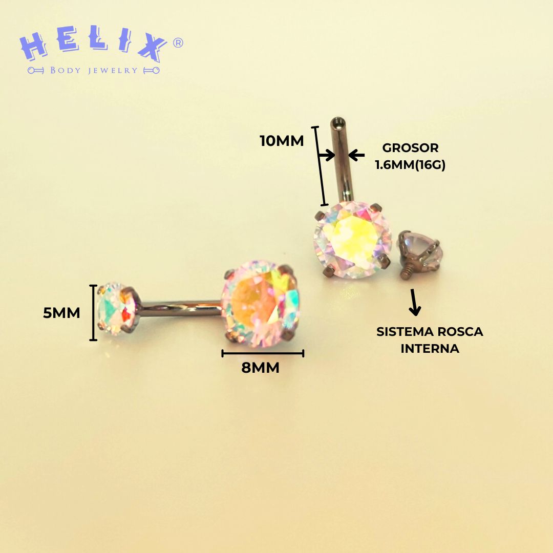 Piercing Ombligo Snow en Titanio