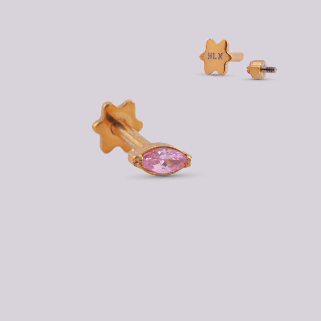 Labret Zafiro en Titanio